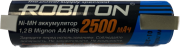 Аккумулятор ROBITON 2500MHAA-FT с выводами под пайку Аккумулятор ROBITON 2500MHAA-FT с выводами под пайку