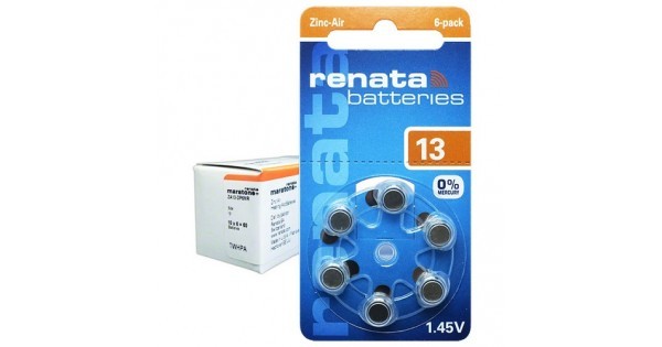 Батарейка RENATA Zinc-Air 13 BL6, 6 шт в упаковке. Батарейка RENATA Zinc-Air 13 BL6, 6 шт в упаковке.