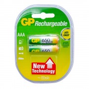 Аккумулятор  GP R03 AAA NI-MH 650mAh BL2, упаковка 2 шт. Аккумулятор  GP R03 AAA NI-MH 650mAh BL2, упаковка 2 шт.