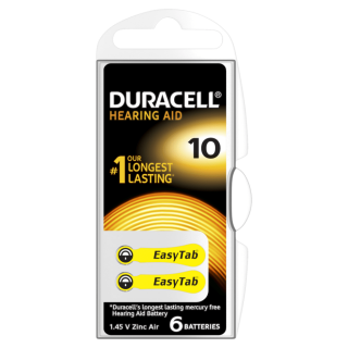 Батарейка DURACELL HEARING AID ZA10 в пласт. боксе 6 шт