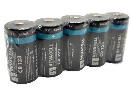 Батарейка NEVACELL CR123A 1700 mah 3V Lithium комплект 5 шт Батарейка NEVACELL CR123A 1700 mah 3V Lithium комплект 5 шт