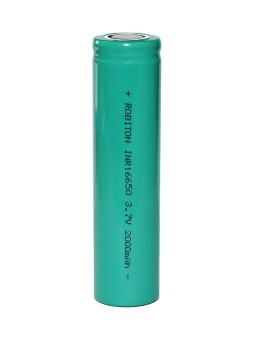 Аккумулятор ROBITON 16650-2000 без защиты с плоским контактом PK1 Li-INR2000-16650 Аккумулятор ROBITON 16650-2000 без защиты с плоским контактом PK1 Li-INR2000-16650