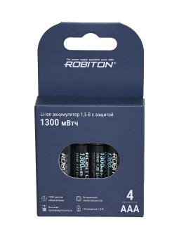 Аккумулятор ROBITON 10440-736/box (AAA) 1300мВтч, 736мАч 1,5В с защитой BL4 Аккумулятор ROBITON 10440-736/box (AAA) 1300мВтч, 736мАч 1,5В с защитой BL4