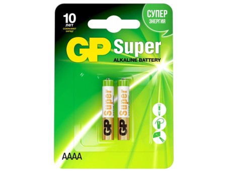 Батарейка GP Alkaline 4761 AAAA LR61 25A BL2, упаковка 2 шт. Батарейка GP Alkaline 4761 AAAA LR61 25A BL2, упаковка 2 шт.