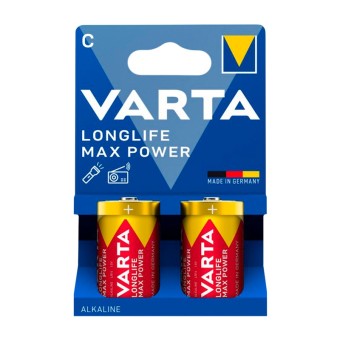 Батарейка Varta LONGLIFE MAX POWER LR14 C BL2 Alkaline 1.5V, упаковка 2 шт. Батарейка Varta LONGLIFE MAX POWER LR14 C BL2 Alkaline 1.5V, упаковка 2 шт.