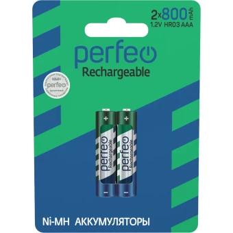 Аккумулятор PERFEO R03 AAA NI-MH 800mAh BL2 Аккумулятор PERFEO R03 AAA NI-MH 800mAh BL2